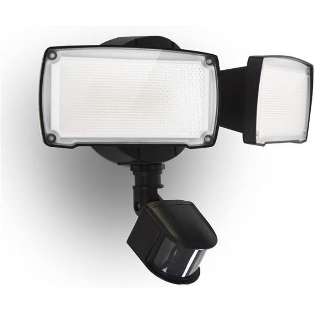 19W LED Flood Light Motion Sensor Outdoor, 2 Adjustable Head, 2000LM, 5000K